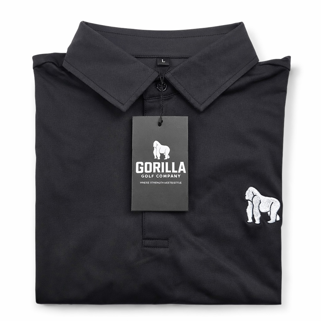 Signature Black Gorilla Polo (Athletic Fit)