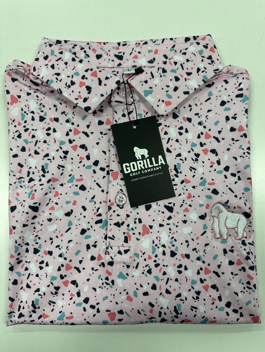 Pink Spackle Polo (Slim Fit)