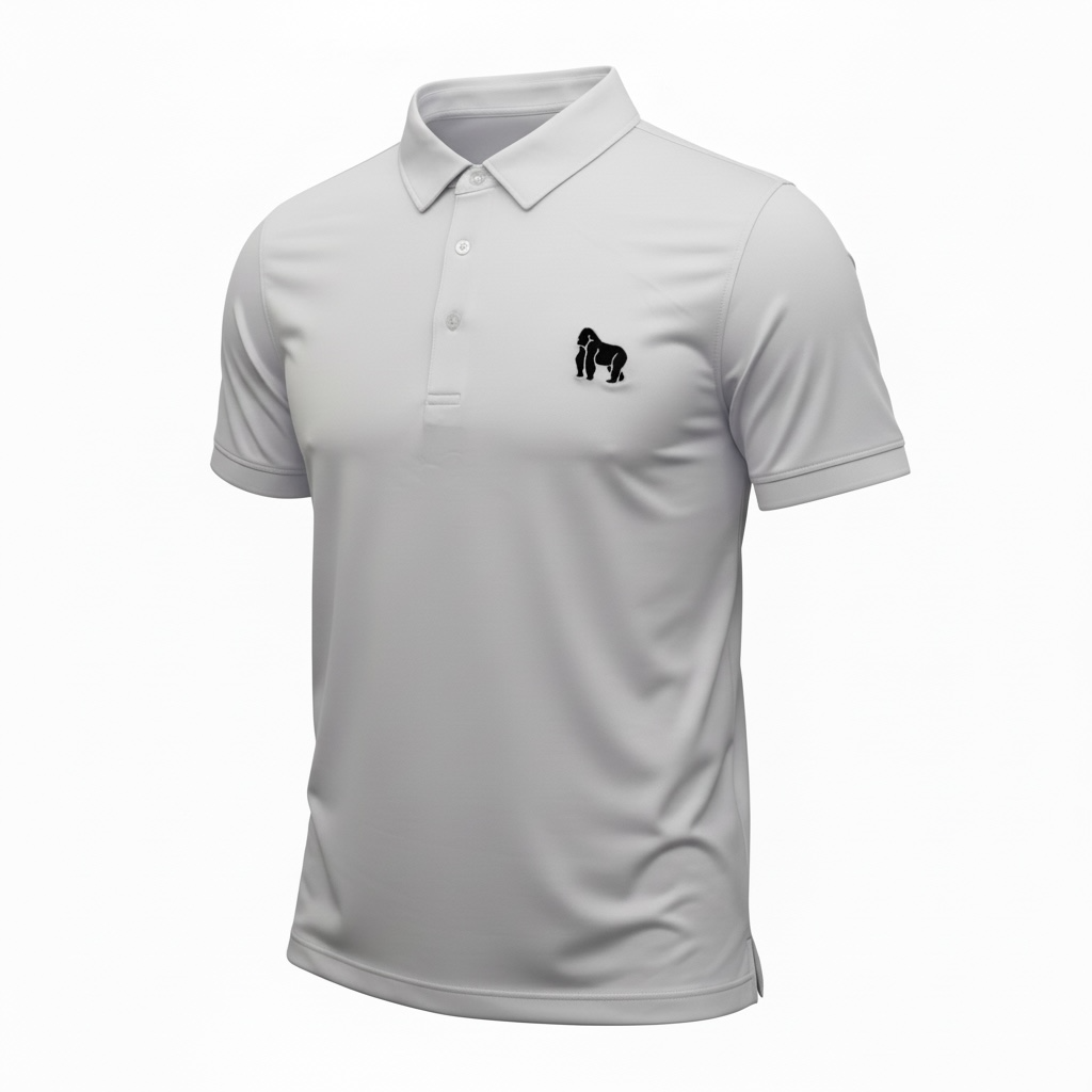 Signature White Gorilla Polo (Athletic Fit)